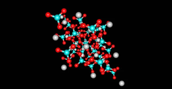 Молекулярні структури кальциту ізольовані на чорному тлі — стокове фото