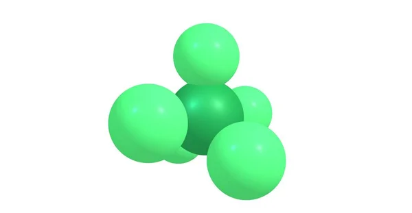 白色背景下磷氯化磷分子结构的分离 — 图库照片