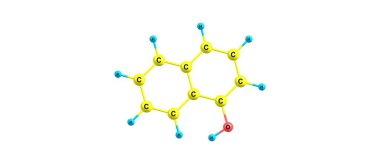 Beyaz arka plan üzerinde izole naftol yapısı