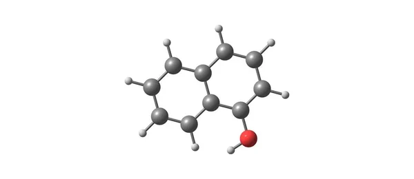 在白色背景下分离的萘酚结构 — 图库照片