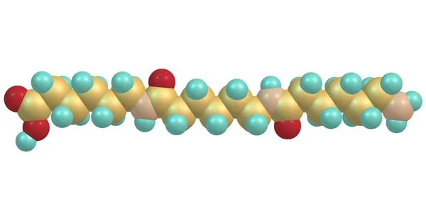 Nylon molecular structure isolated on white background — Stock Photo, Image