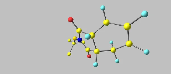 Молекулярна структура каптан ізольовані на чорному фоні — стокове фото