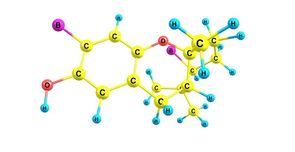 Estructura molecular de Cymobarbatol aislada sobre fondo blanco —  Fotos de Stock