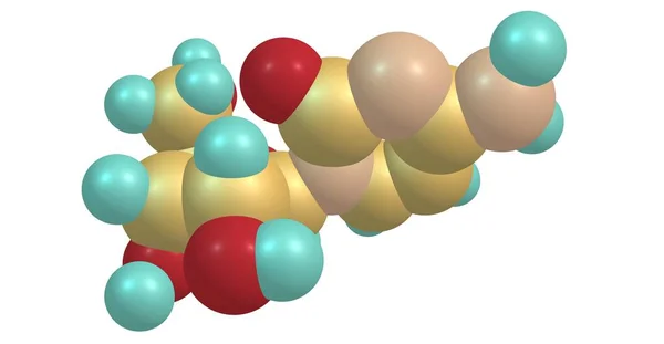 Estructura molecular de citidina aislada sobre fondo blanco — Foto de Stock