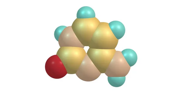Estrutura molecular da citosina isolada sobre fundo branco — Fotografia de Stock