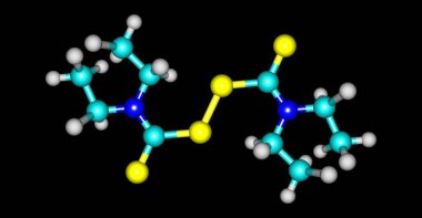 Ampisilin moleküler yapısı üzerine siyah izole