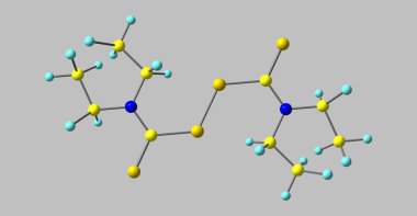 Gri izole Ampisilin moleküler yapısı