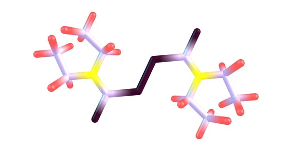 Disulfiram struttura molecolare isolata su bianco — Foto Stock