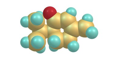 Piperitone moleküler yapısı beyaza izole edildi