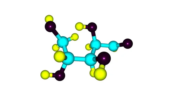 Xylose struttura molecolare isolata su bianco — Foto Stock