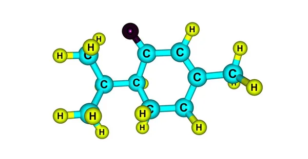 Piperitone moleküler yapısı beyaza izole edildi — Stok fotoğraf