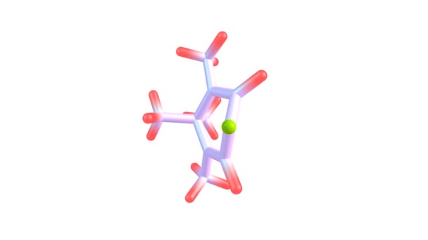 Rotating Isolated Penguinone Molecule Video — Stock Video