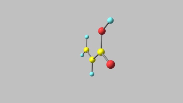 Rotace Izolované Molekuly Kyseliny Akrylové — Stock video