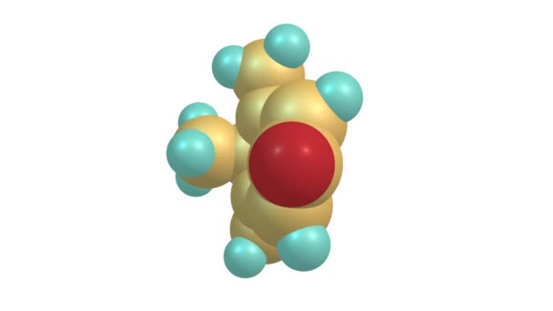 Roterende Geïsoleerde Pinguïnone Molecule Video — Stockvideo