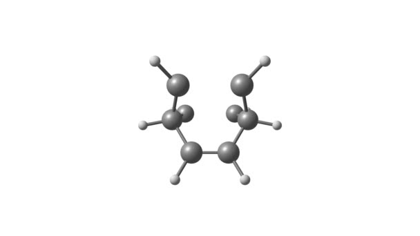 Rotierendes Isoliertes Barrelene Molekül Video — Stockvideo