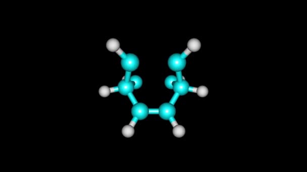 Ruotare Isolato Barrelene Molecola Video — Video Stock