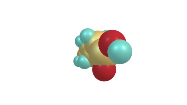 Rotierendes Isoliertes Valeriansäuremolekül Video — Stockvideo