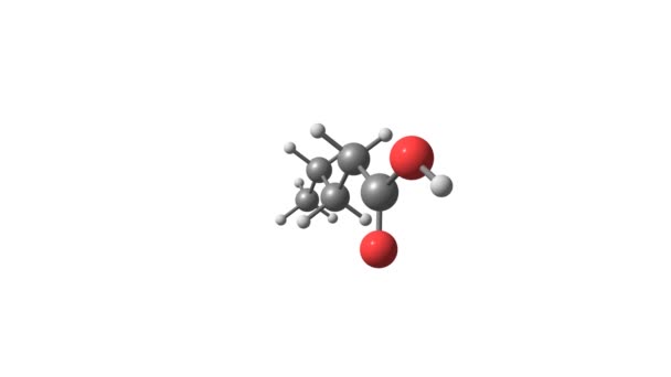 Rotating Isolated Valeric Acid Molecule Video — Stock Video