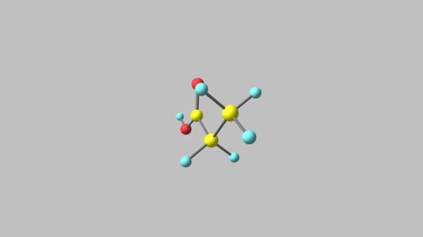 分離されたプロピオン酸分子ビデオの回転 — ストック動画