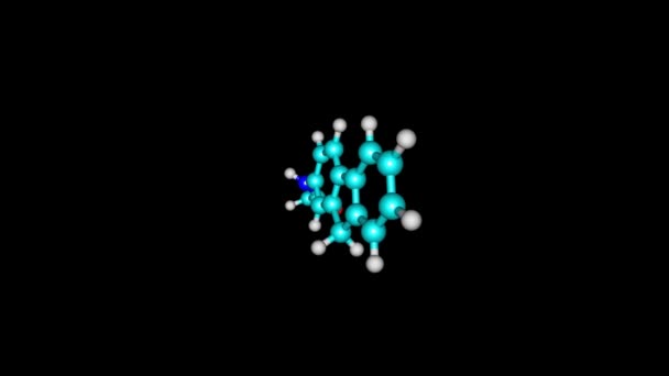 Molécula Droga Rotativa Acetilaminofluoreno — Vídeo de Stock