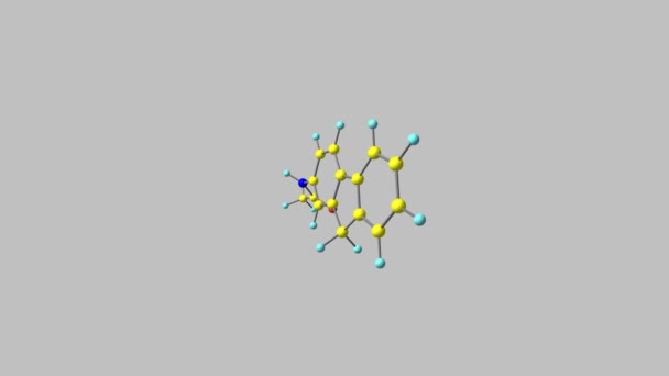 Rotující Molekula Acetylaminofluorenu — Stock video