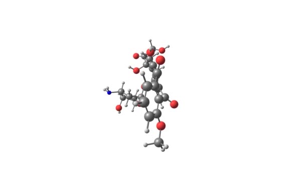 Rotating Doxorubicin Drug Molecular Structure — 비디오
