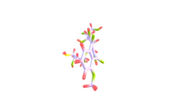 Structure Moléculaire Rotative Médicament Doxorubicine — Video