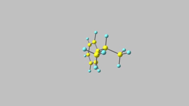 Cúmeno Giratorio Estructura Molecular Video — Vídeos de Stock