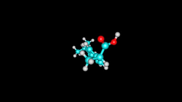 Struttura Molecolare Del Farmaco Ibuprofene Rotante — Video Stock