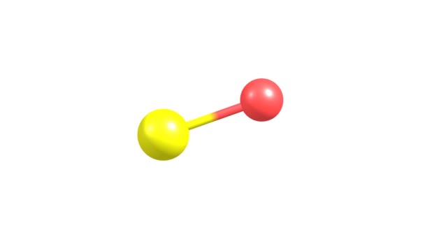 Monooxido Carbono Molécula Vídeo Giratorio — Vídeo de stock