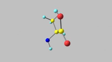 Alanine molekülü video tam Hd döndürür