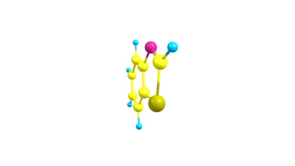 ベンゾチアゾール分子回転ビデオフルHd — ストック動画