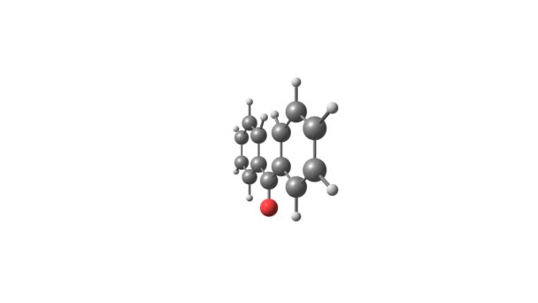Molécula Benzofenona Rotativa Vídeo Full — Vídeo de Stock