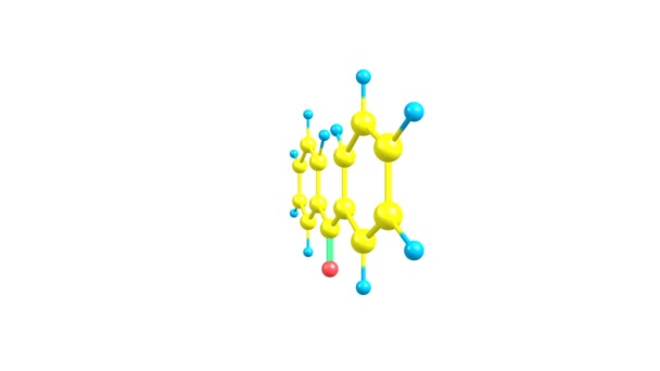 Benzophenon Molekül Rotierendes Video Voller — Stockvideo