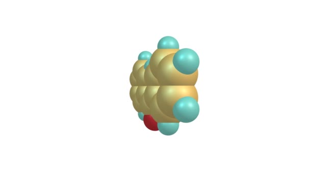 Benzophenone Molekülü Video Tam Döndürme — Stok video