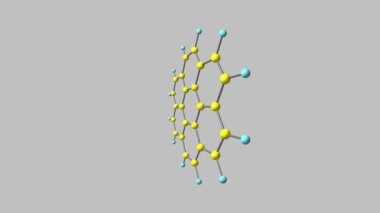 Koronen molekülü video tam HD döndürme