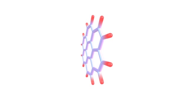 Coronene Molecule Rotating Video Full — Stock Video