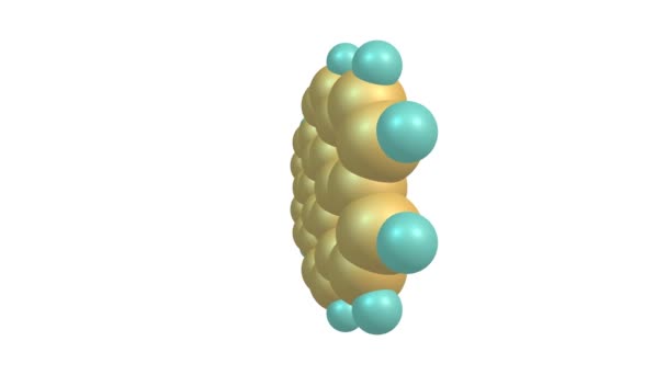 Coronene Molekula Forgó Videó Teljes — Stock videók