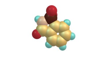 Saccharin molekülü video tam HD döndürme