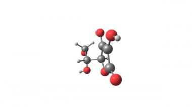 C vitamini ya da askorbit molekülü dönen video tam HD