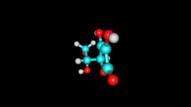C vitamini ya da askorbit molekülü dönen video tam HD