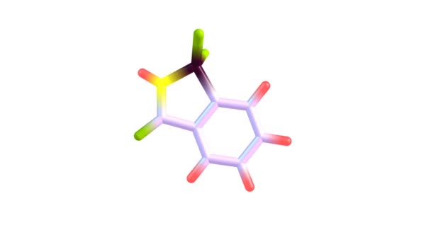 Saccharin Molekül Rotierendes Video Full — Stockvideo