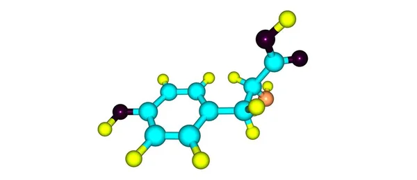 チロシンまたはチロシンまたは4ヒドロキシフェニルアラニンは 細胞がタンパク質を合成するために使用する20の標準的なアミノ酸の1つである 3Dイラスト — ストック写真