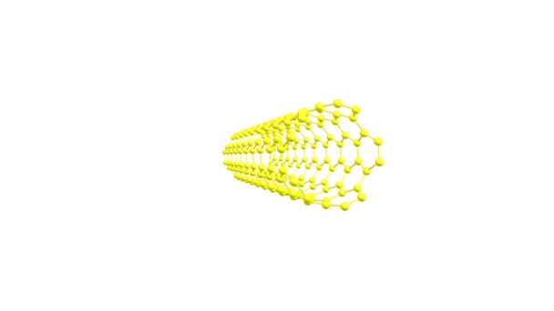 Nanotube Estructura Giratoria Video Full — Vídeos de Stock