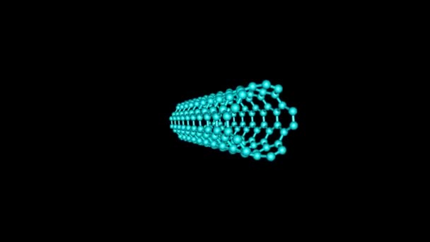 Nanotube Struktur Roterande Video Full — Stockvideo