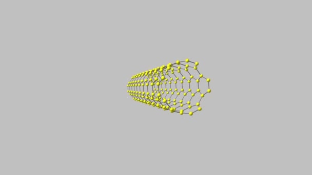 Nanotube Estructura Giratoria Video Full — Vídeo de stock