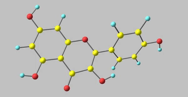 Kaempferol Ist Ein Natürliches Flavonol Eine Art Flavonoid Das Einer — Stockfoto