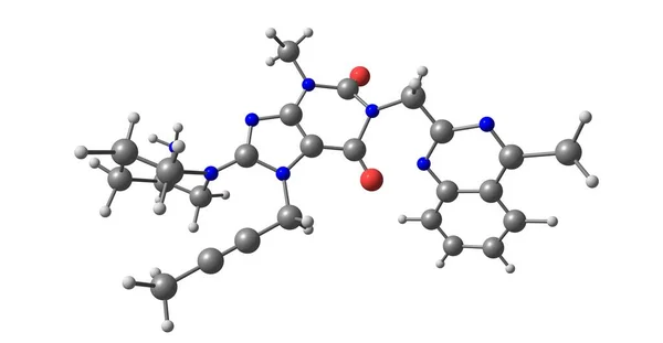 Linagliptin Tradjenta Farmaco Usato Trattare Diabete Mellito Tipo Illustrazione — Foto Stock