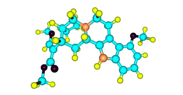 Mitraginina Alcaloide Base Indol Alcaloide Activo Más Abundante Planta Mitragyna — Foto de Stock