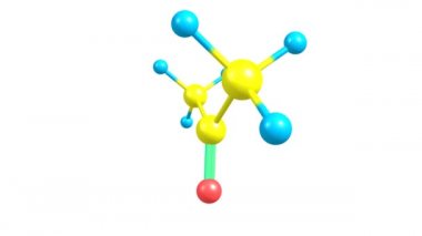 Aseton molekülü dönen video tam HD